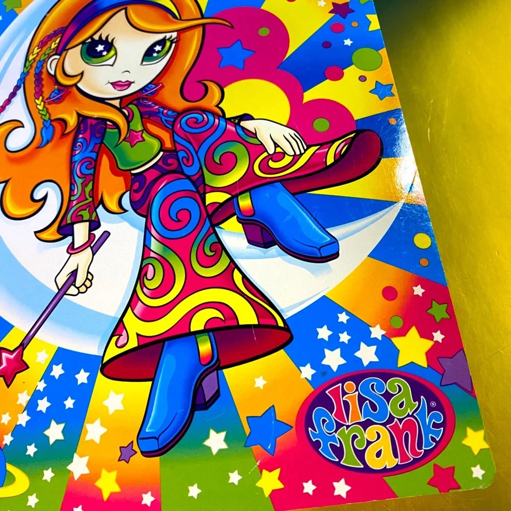 LISA FRANK VINTAGE FANTASTIC FASHIONS BUTTERFLY & DIVA MOON GIRL BINDER DIVIDERS